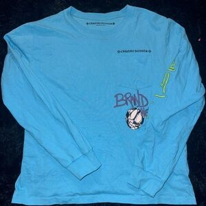 Chrome Hearts Blue Long Sleeve Shirt